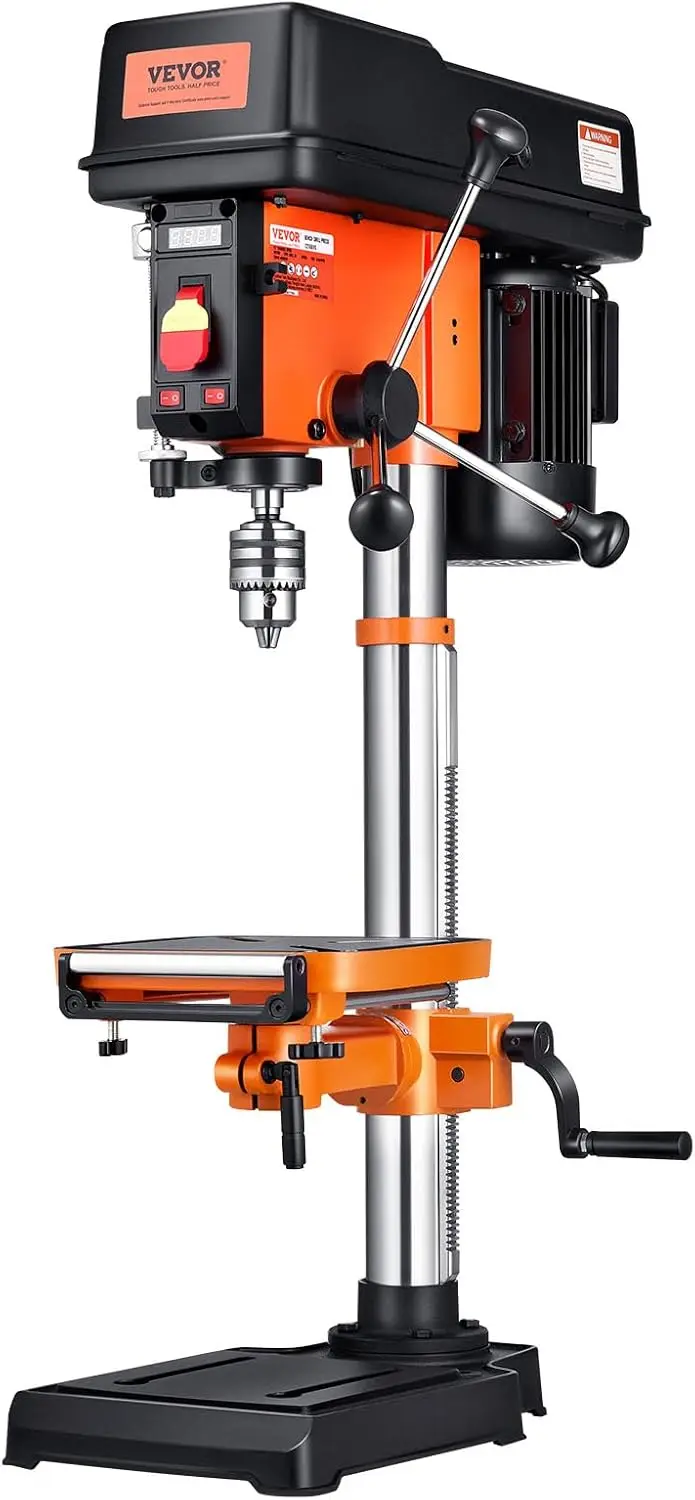 12 in Benchtop Drill Press, 5 Amp 120V, Variable Speed Cast Iron Bench Drill Press, 12 in Swing Distance 0-45° Tiltling Worktabl
12 in Benchtop Drill Press, 5 Amp 120V, Variable Speed Cast Iron Bench Drill Press, 12 in Swing Distance 0-45° Tiltling Worktabl