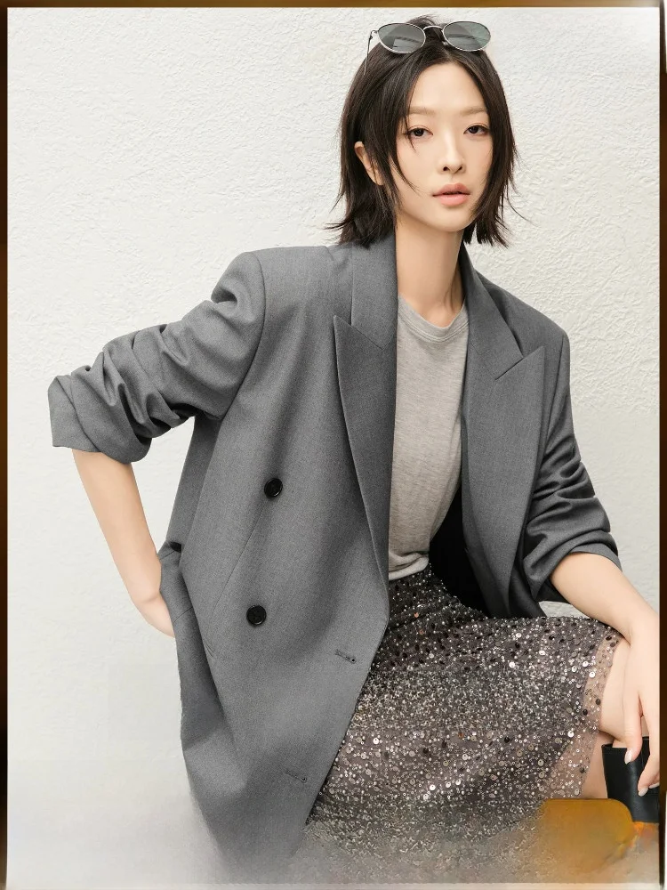 Meiyang Elegant Double-Breasted Suit Commute Armor Shoulder Pad Women's Casual Fashion Polyester Fiber Long Sleeve Coat
Meiyang Elegant Double-Breasted Suit Commute Armor Shoulder Pad Women's Casual Fashion Polyester Fiber Long Sleeve Coat