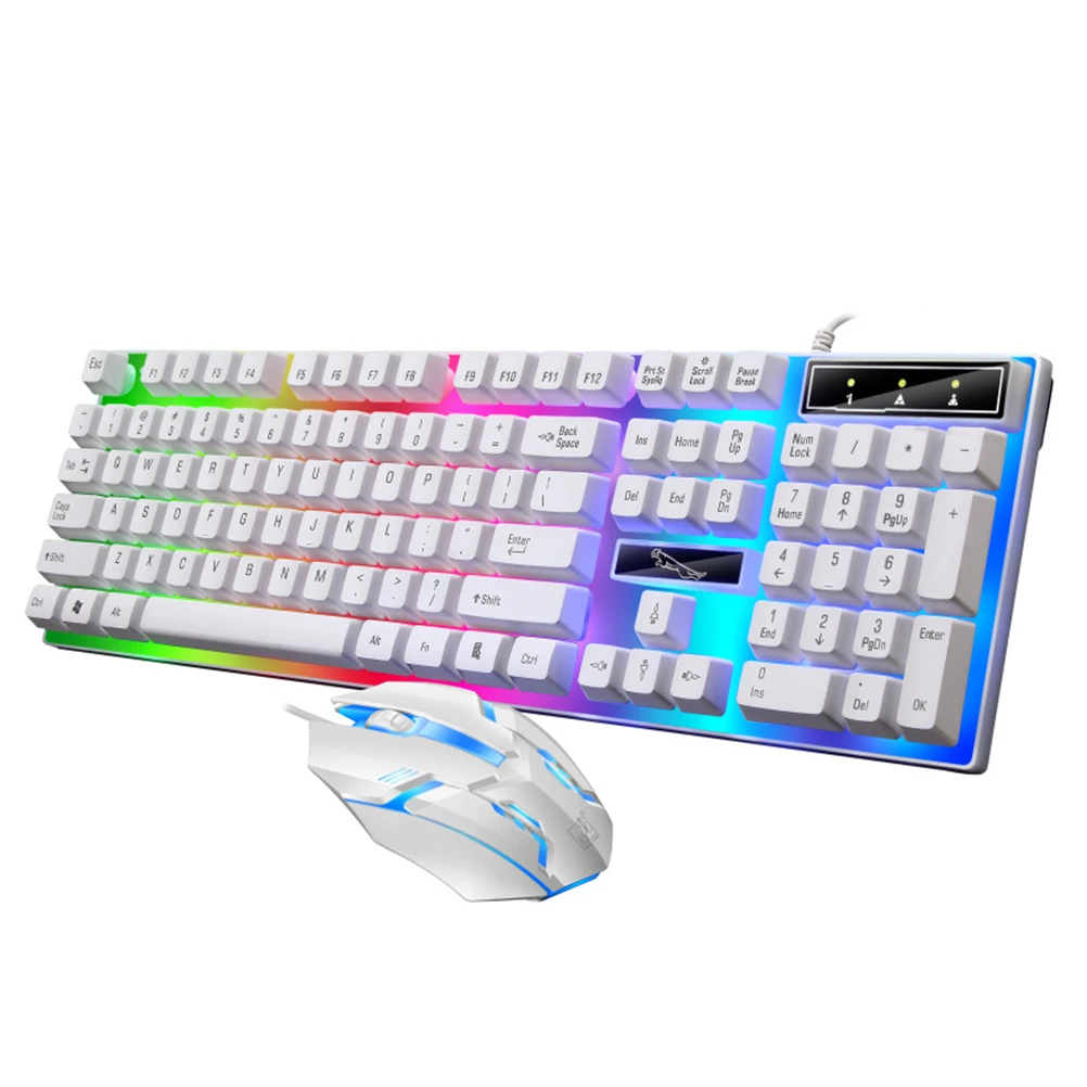 Wired Keyboard and Mouse Set Computer Keyboards Mice Accessories Black Gaming Shine
Wired Keyboard and Mouse Set Computer Keyboards Mice Accessories Black Gaming Shine