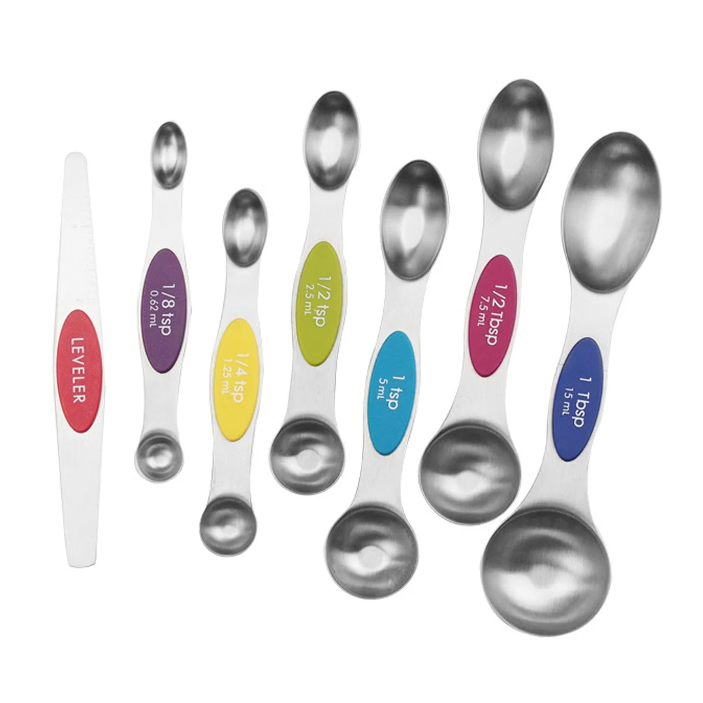 6pcs Measuring Set Stainless Steel Magnetic Metal Spoon Double Headed Kitchen Supplies Baking Tools Anti Corrosion
6pcs Measuring Set Stainless Steel Magnetic Metal Spoon Double Headed Kitchen Supplies Baking Tools Anti Corrosion