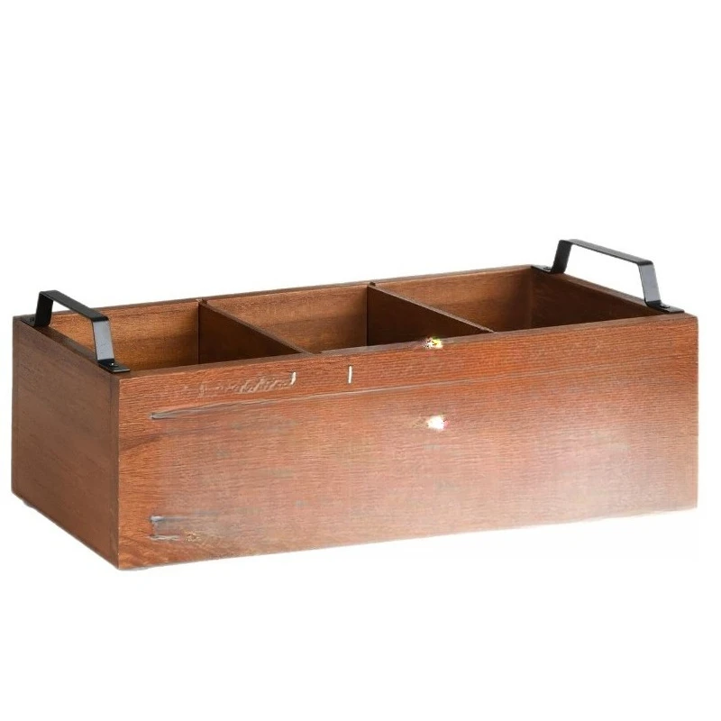 Multifunctional coffee tea bag finishing box, wooden desktop grid storage box, snack biscuit storage box with handle
Multifunctional coffee tea bag finishing box, wooden desktop grid storage box, snack biscuit storage box with handle