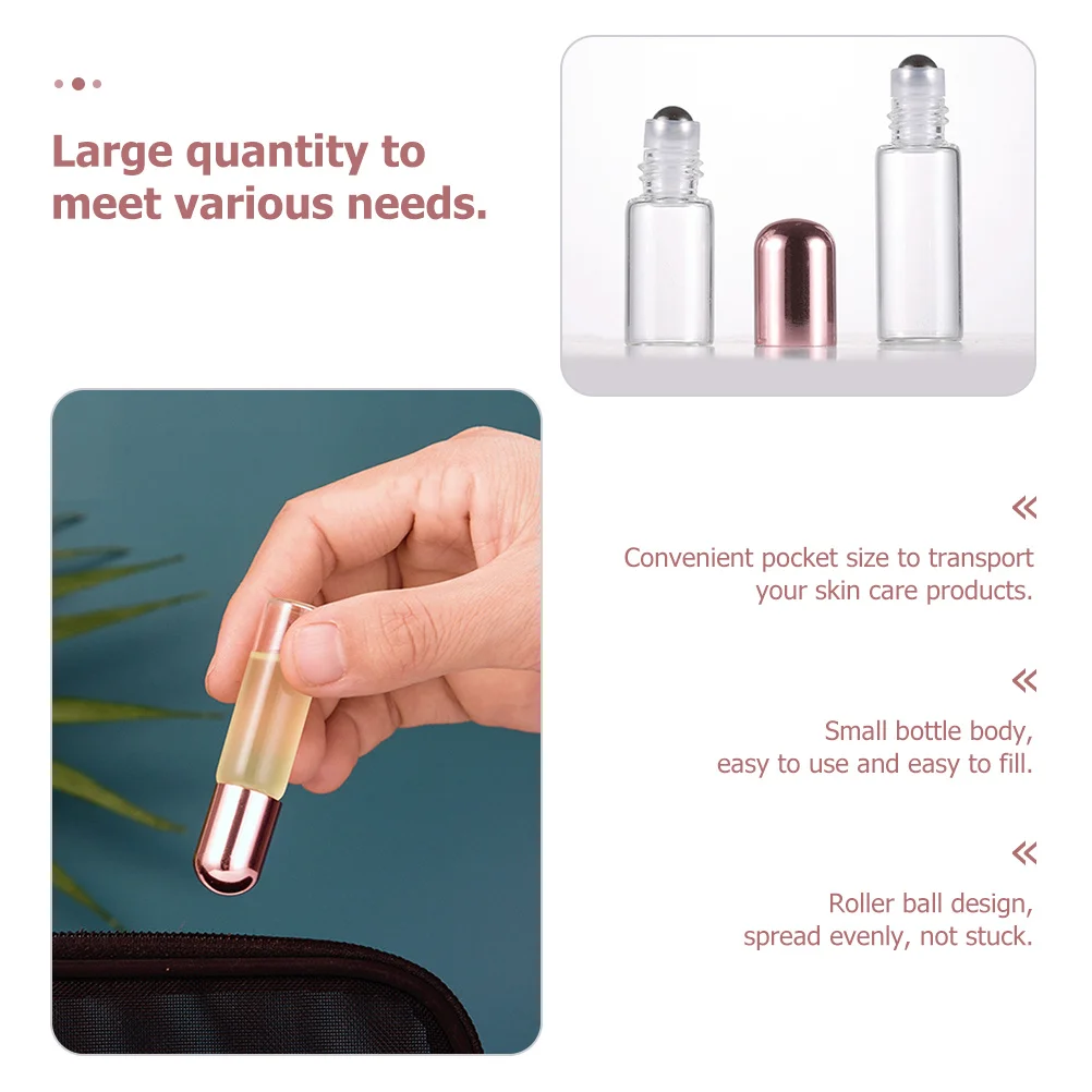 10Pcs Oil Roller Bottles for Essential Oils 2Ml Clear Glass Refillable Non Leakage Roll Balls Lightweight for Personal Care
10Pcs Oil Roller Bottles for Essential Oils 2Ml Clear Glass Refillable Non Leakage Roll Balls Lightweight for Personal Care