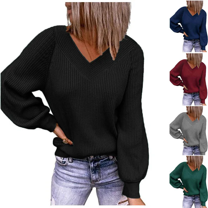 2024 Autumn And Winter New Oversized Loose Knit V-Neck Solid Color Pullover Sweater For Women
2024 Autumn And Winter New Oversized Loose Knit V-Neck Solid Color Pullover Sweater For Women
