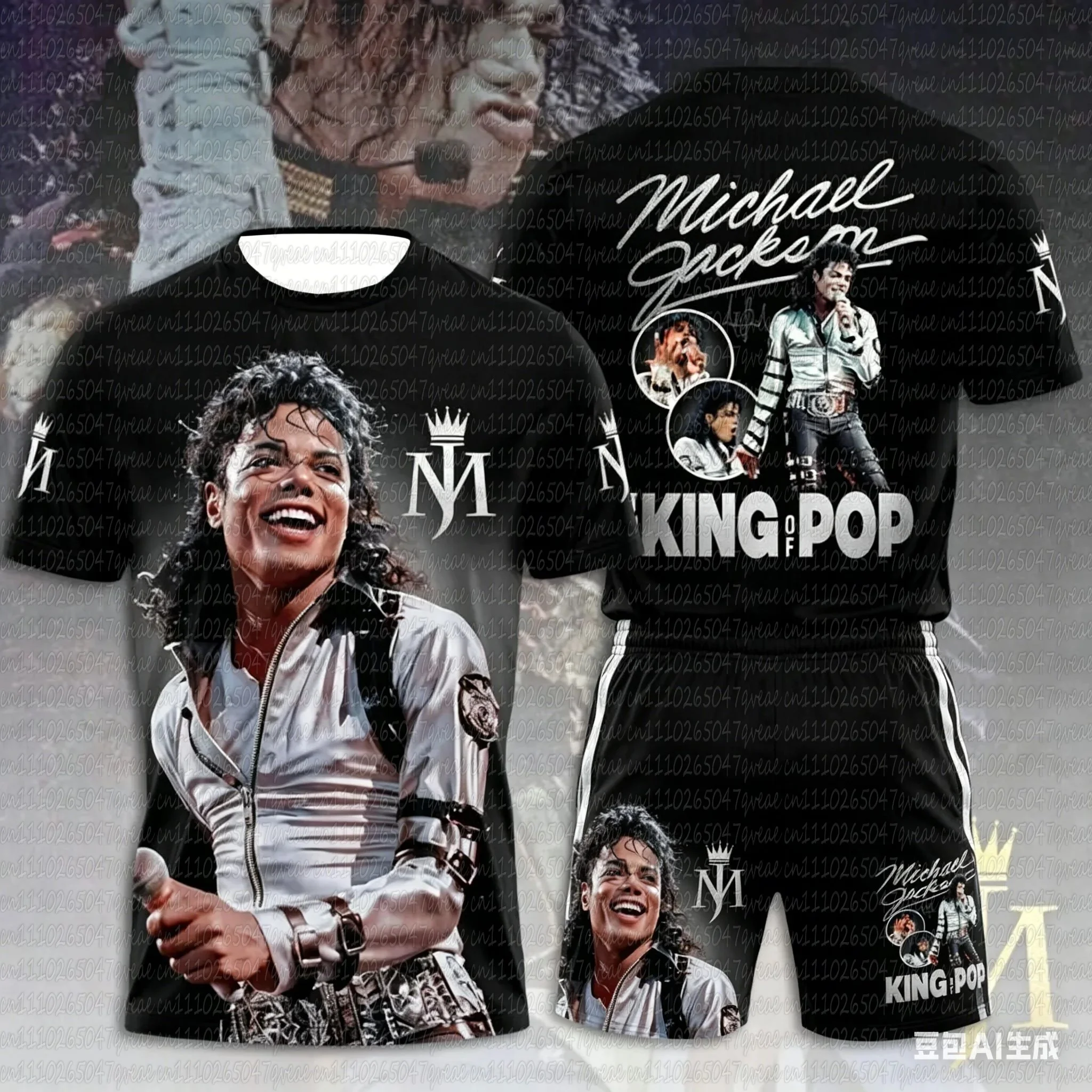 2026 New Men's Michael Jackson King of Pop Tribute 2PCS Set Portrait Print T-Shirt + Casual Shorts for Diehard Fans
2026 New Men's Michael Jackson King of Pop Tribute 2PCS Set Portrait Print T-Shirt + Casual Shorts for Diehard Fans