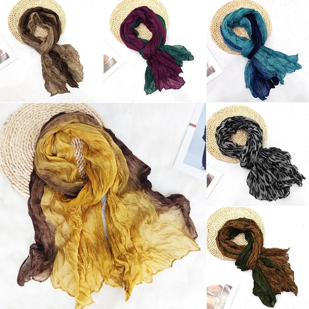 Fashionable Trend Gradient Blue Fold Shawl Soft Retro Pleated Cotton Hemp Scarf Baotou Hat Spring Summer
Fashionable Trend Gradient Blue Fold Shawl Soft Retro Pleated Cotton Hemp Scarf Baotou Hat Spring Summer