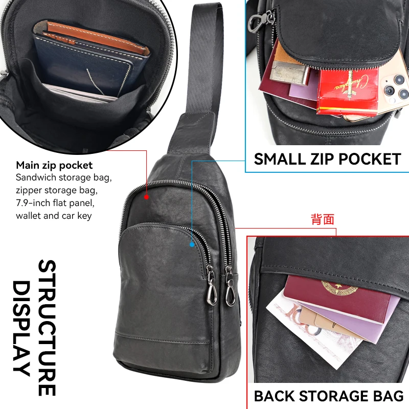 Genuine Leather Chest Bag Luxury Designer Outdoor Gym Bag Sport Riding Biking Bag For Men Male Chest Backpack
Genuine Leather Chest Bag Luxury Designer Outdoor Gym Bag Sport Riding Biking Bag For Men Male Chest Backpack