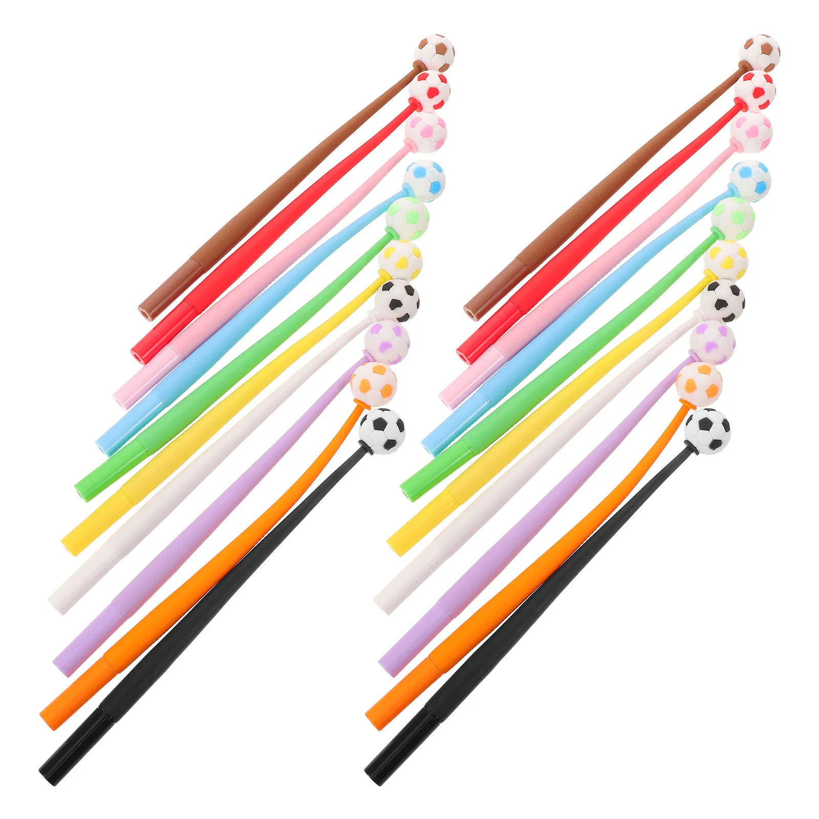 20Pcs Football Shaped Gel Pens Soccer Ball Design Wiggle Effect Smooth Ink 0.5mm Comfort Grip Multi-Colored School Party Filler
20Pcs Football Shaped Gel Pens Soccer Ball Design Wiggle Effect Smooth Ink 0.5mm Comfort Grip Multi-Colored School Party Filler