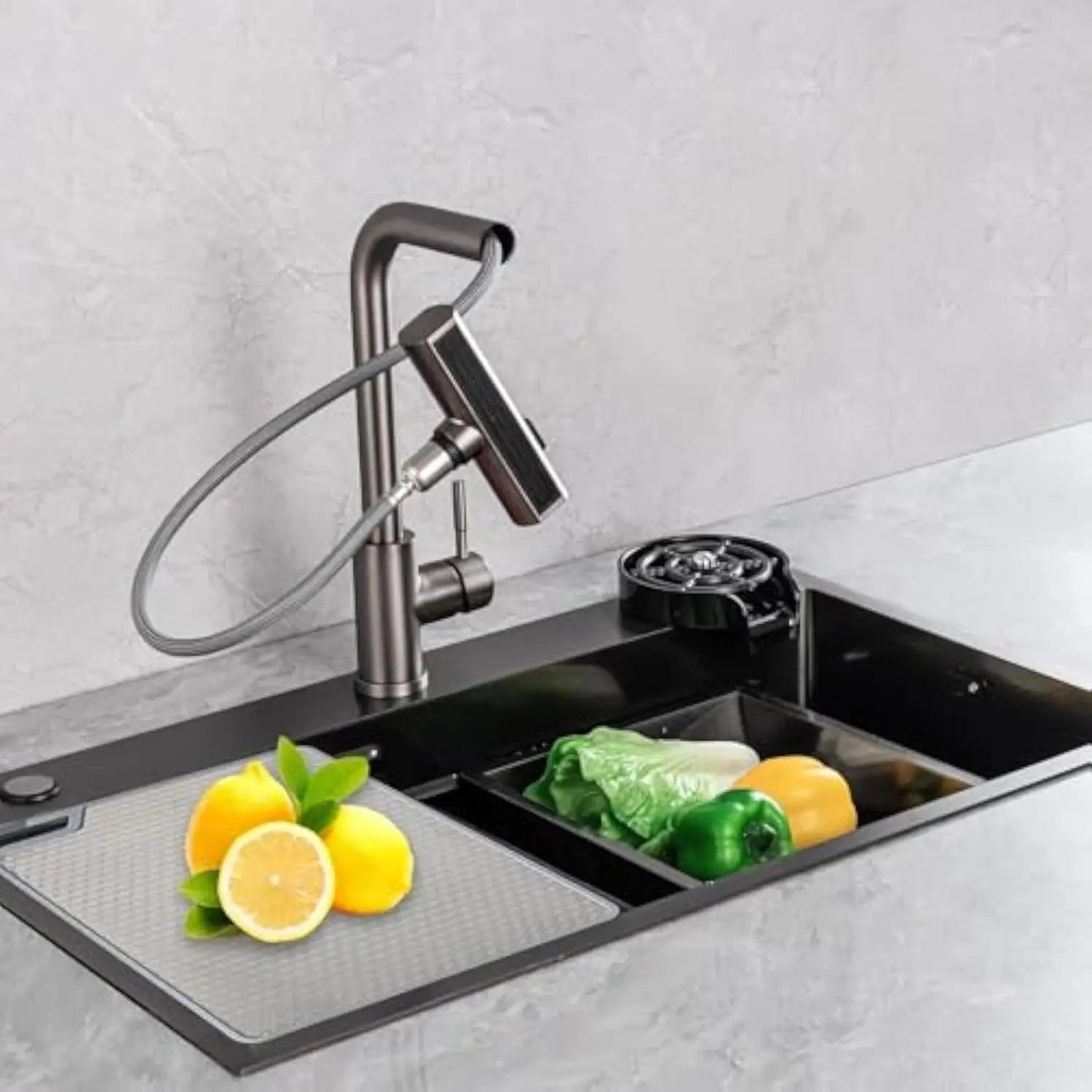 32 英寸 Black Kitchen Sink Drop in Kitchen Sink Stainless Steel Single Bowl Kitchen Sink Multifunction Kitchen Sink with Faucet
32 英寸 Black Kitchen Sink Drop in Kitchen Sink Stainless Steel Single Bowl Kitchen Sink Multifunction Kitchen Sink with Faucet