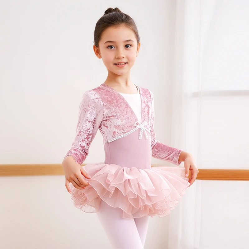Children's dance uniforms, ballet girls' practice uniforms, long sleeved gymnastics uniforms, graded artistic sportswear ballet
Children's dance uniforms, ballet girls' practice uniforms, long sleeved gymnastics uniforms, graded artistic sportswear ballet