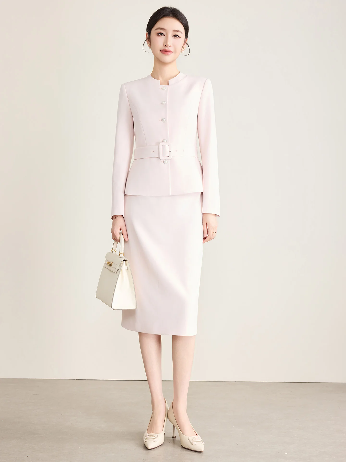 Pink Style Suit Jacket And Skirt Two Piece Set for Women Professional Spring Fashion Outerwear by Zhong
Pink Style Suit Jacket And Skirt Two Piece Set for Women Professional Spring Fashion Outerwear by Zhong