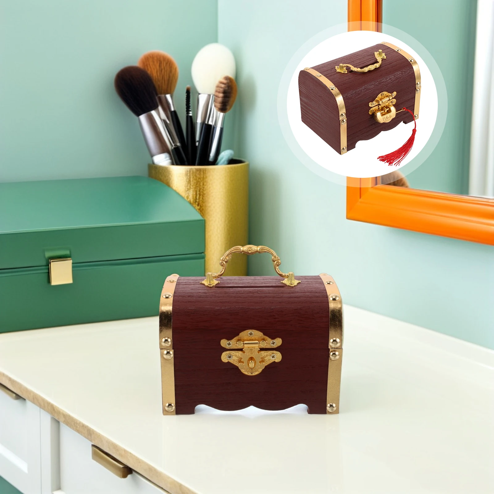 Retro Storage Box Decorative Jewelry Case Supply Desk Organizer Wood Containers
Retro Storage Box Decorative Jewelry Case Supply Desk Organizer Wood Containers