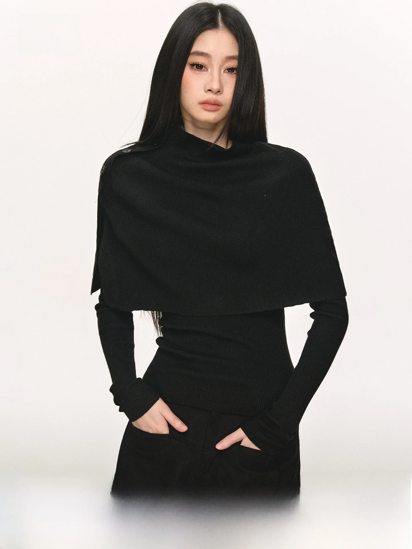 Вязаный шерстяной свитер-накидка Anna Aneae: женский базовый облегающий комплект из двух предметов для весны, простой и стильный дизайн
Вязаный шерстяной свитер-накидка Anna Aneae: женский базовый облегающий комплект из двух предметов для весны, простой и стильный дизайн