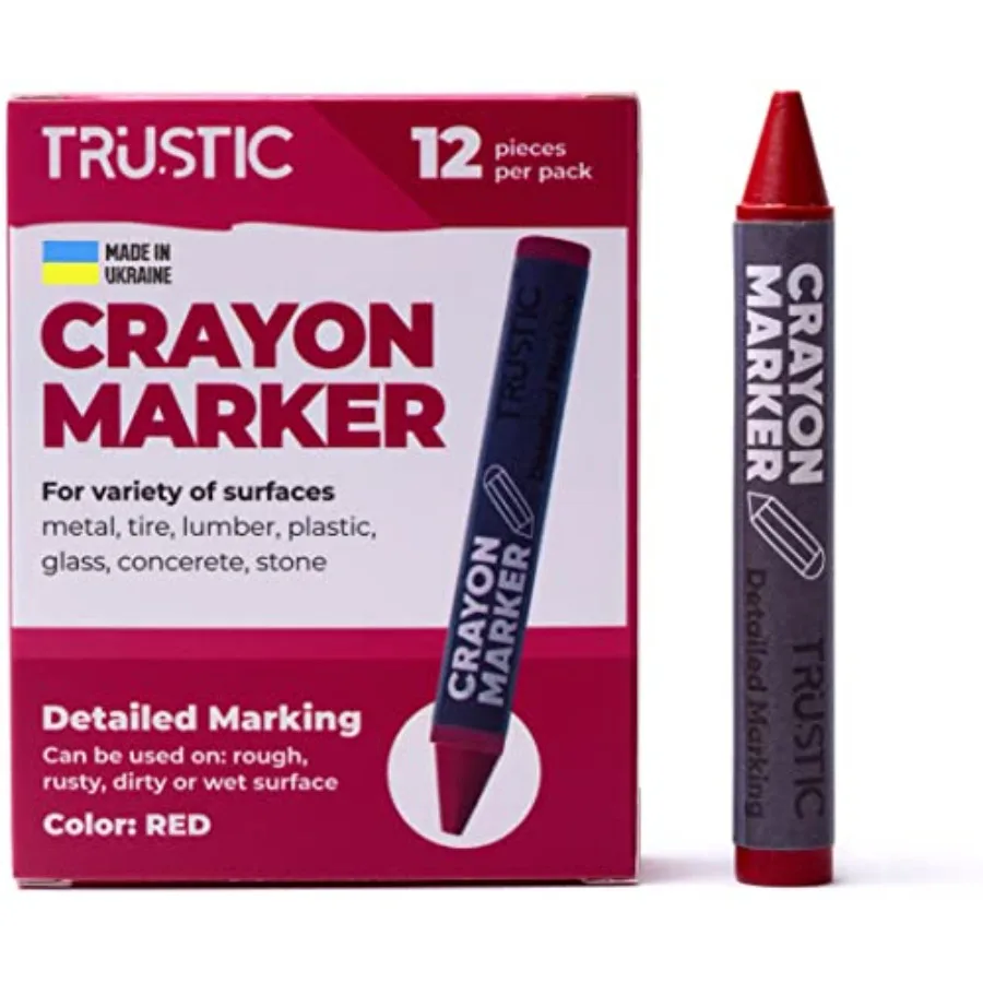 Universal Crayon Wax Marker for Industrial and Craft Detailed Marking on Lumber Metal Carton Ceramics Concrete Glass Plastic Ti
Universal Crayon Wax Marker for Industrial and Craft Detailed Marking on Lumber Metal Carton Ceramics Concrete Glass Plastic Ti