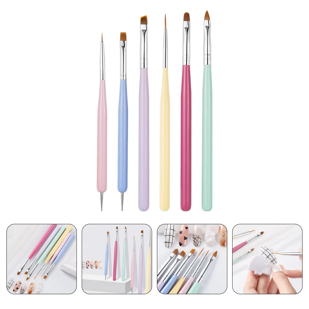 6 Pcs Nail Pen Paint Brush Manicure Supplies Tools Macaron Painting Wooden Pole Gel Pens
6 Pcs Nail Pen Paint Brush Manicure Supplies Tools Macaron Painting Wooden Pole Gel Pens