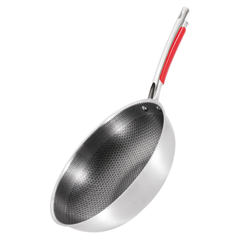 Stainless Steel Wok Honeycomb Structure Frying Pan Handled Kitchenware Pan with Handle
Stainless Steel Wok Honeycomb Structure Frying Pan Handled Kitchenware Pan with Handle