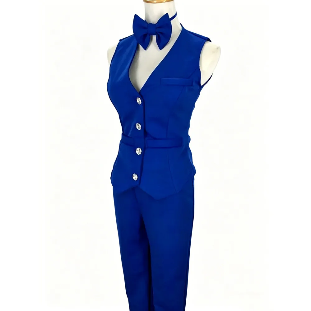 Female Jazz Dance Team Vest Pantsuit 2 Piece Set Nightclub Bar DJ Singer Dancer Stage Performance Costume Club Party Outfit
Female Jazz Dance Team Vest Pantsuit 2 Piece Set Nightclub Bar DJ Singer Dancer Stage Performance Costume Club Party Outfit