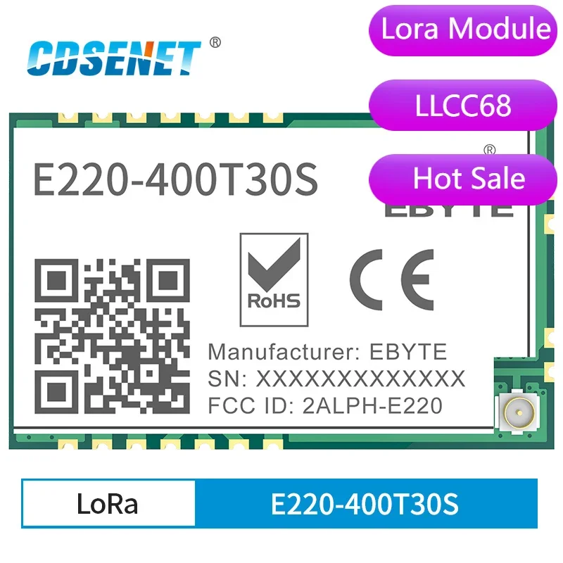 LLCC68 Модуль LoRa 433 МГц 470 МГц 30 дБм10 км дальний RSSI WOR Watchdog CDSENET Беспроводной приемопередатчик-приемник для умного здания
LLCC68 Модуль LoRa 433 МГц 470 МГц 30 дБм10 км дальний RSSI WOR Watchdog CDSENET Беспроводной приемопередатчик-приемник для умного здания