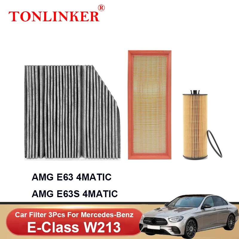 TONLINKER Cabin Air Filter Oil Filter For Mercedes Benz E Class W213 2017-2019 2020 AMG E63 E63S 4MATIC 4.0L Car Accessories
TONLINKER Cabin Air Filter Oil Filter For Mercedes Benz E Class W213 2017-2019 2020 AMG E63 E63S 4MATIC 4.0L Car Accessories