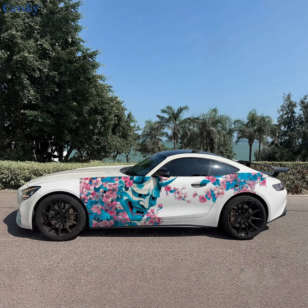 2pcs Cyan Leaves Blooms with Oni Car Side Wraps, Self-Adhesive PVC Waterproof & Scratch-Resistant Stickers, Car Accessory Gift
2pcs Cyan Leaves Blooms with Oni Car Side Wraps, Self-Adhesive PVC Waterproof & Scratch-Resistant Stickers, Car Accessory Gift