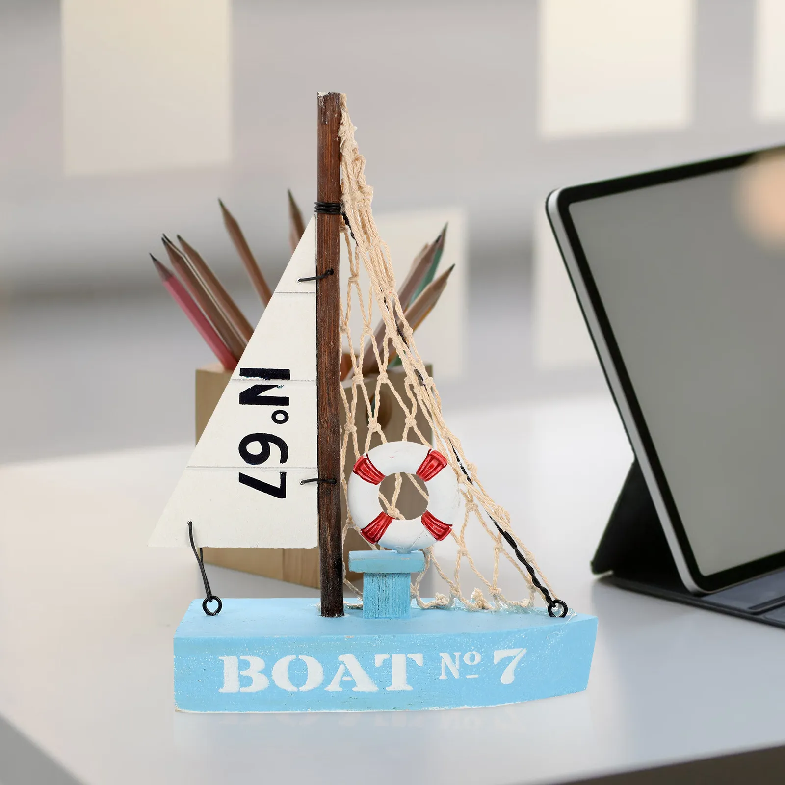 Sailboat Ornament Mediterranean Style Wooden Sailing Ship Decor Desktop Nautical Boat Decoration Home Office Bedroom
Sailboat Ornament Mediterranean Style Wooden Sailing Ship Decor Desktop Nautical Boat Decoration Home Office Bedroom