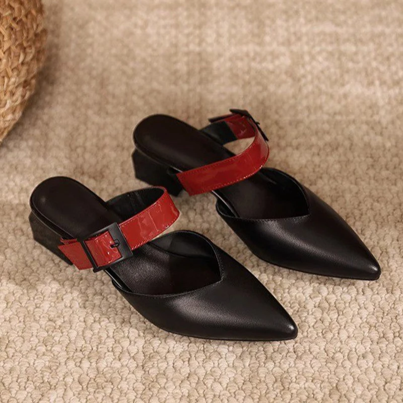 Women Pointed Toe High Heels Slippers Chunky Sandals Mules Shoes 2025 Summer Designer Sexy Dress Pumps Slides Mujer Sandalias
Women Pointed Toe High Heels Slippers Chunky Sandals Mules Shoes 2025 Summer Designer Sexy Dress Pumps Slides Mujer Sandalias
