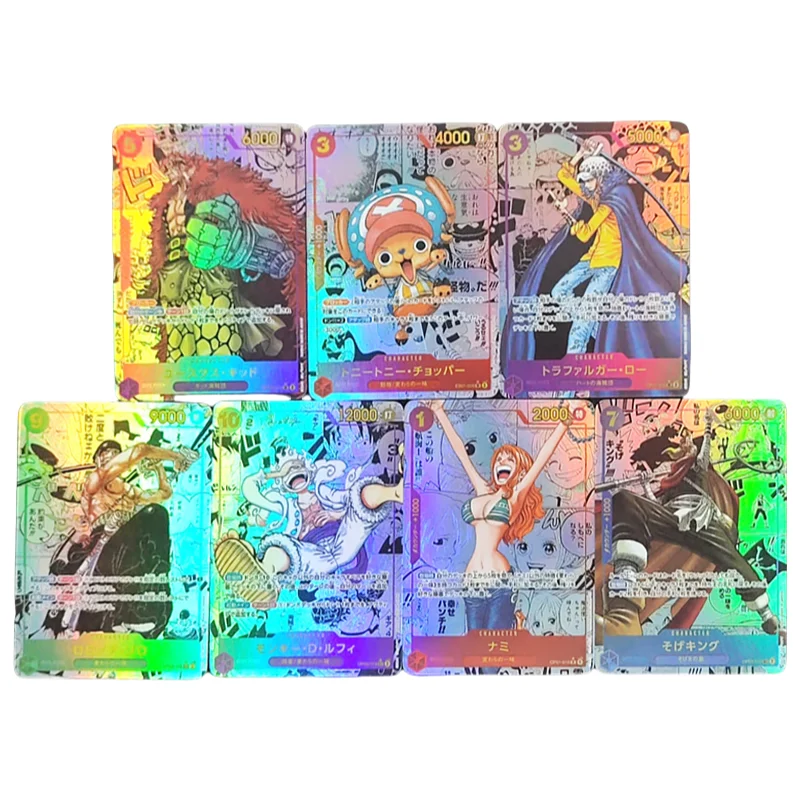7 шт./компл. ONE PIECE Card Japan Luffy Zoro Chopper Usopp Rayleigh Parallel SEC Wings of Captain OTCG Коллекционная карточная игра
7 шт./компл. ONE PIECE Card Japan Luffy Zoro Chopper Usopp Rayleigh Parallel SEC Wings of Captain OTCG Коллекционная карточная игра