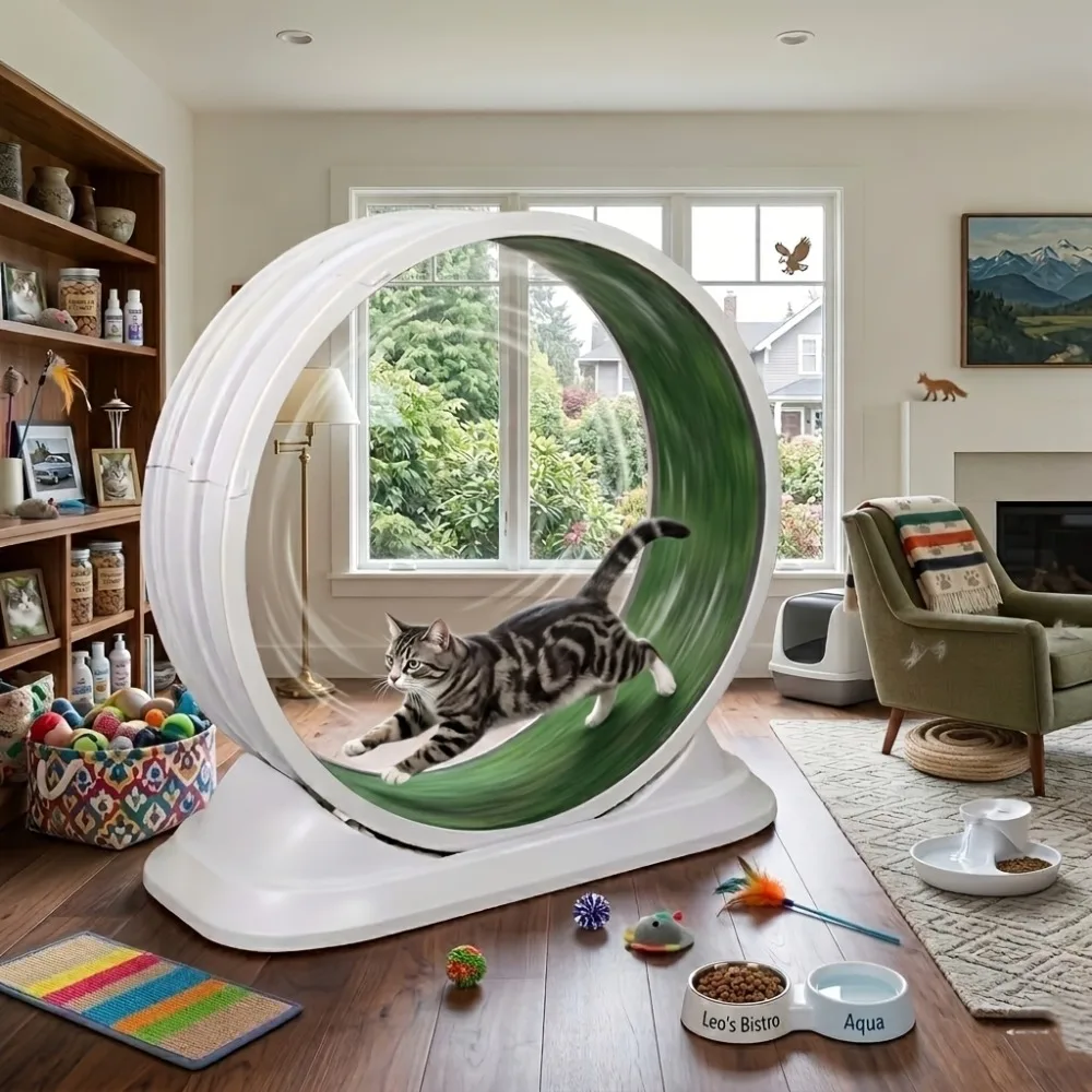 Cat Treadmill - Plastic Pet Treadmill for Indoor Cat Exercise & Play, No Battery Needed, All Breed Sizes, Cat Toy
Cat Treadmill - Plastic Pet Treadmill for Indoor Cat Exercise & Play, No Battery Needed, All Breed Sizes, Cat Toy