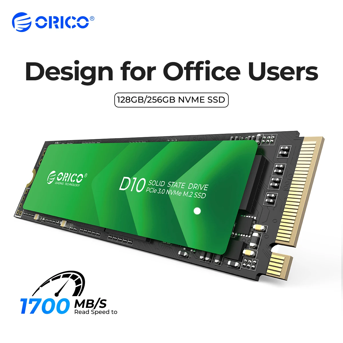 ORICO D10 M.2 NVMe SSD PCIe3.0 1700MB/s M Key 2280 NVMe Internal Solid State Drive 256GB for Office Users Student Laptop/Desktop
ORICO D10 M.2 NVMe SSD PCIe3.0 1700MB/s M Key 2280 NVMe Internal Solid State Drive 256GB for Office Users Student Laptop/Desktop