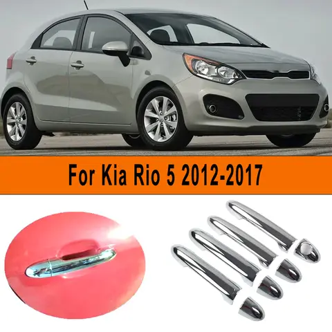 Car Door Handle Covers Trim Overlay Styling Sticker Auto Exterior Accessories For Kia Rio 5 2012-2017 2016 2015 2014 2013