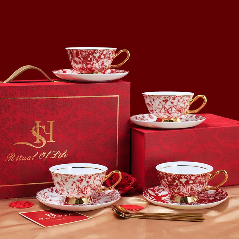 Bone China Coffee Cup & Saucer Set, European Gold Trim Rose Floral Mug, Luxury Afternoon Tea Set, Anniversary & Holiday Gift
Bone China Coffee Cup & Saucer Set, European Gold Trim Rose Floral Mug, Luxury Afternoon Tea Set, Anniversary & Holiday Gift