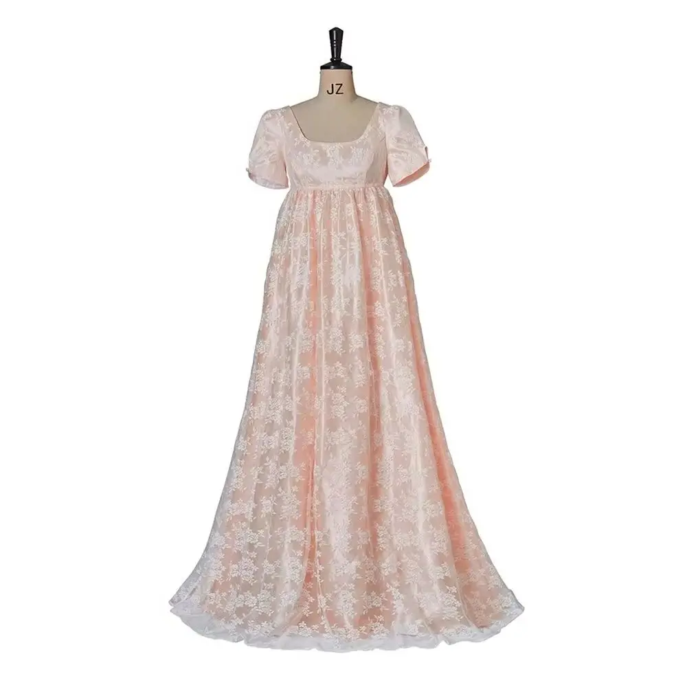 TV Edwina Sharma Cosplay Costume Women's Elegant Sweet Lace Embroidery High Waistline Tea Party Gown Regency Ball Gown
TV Edwina Sharma Cosplay Costume Women's Elegant Sweet Lace Embroidery High Waistline Tea Party Gown Regency Ball Gown