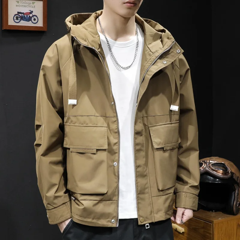 2024 Spring Autumn Solid Color Jacket Man Hooded Long Sleeve Pockets Button Outwear Men Fashion Loose Korean Style Coat Q580
2024 Spring Autumn Solid Color Jacket Man Hooded Long Sleeve Pockets Button Outwear Men Fashion Loose Korean Style Coat Q580