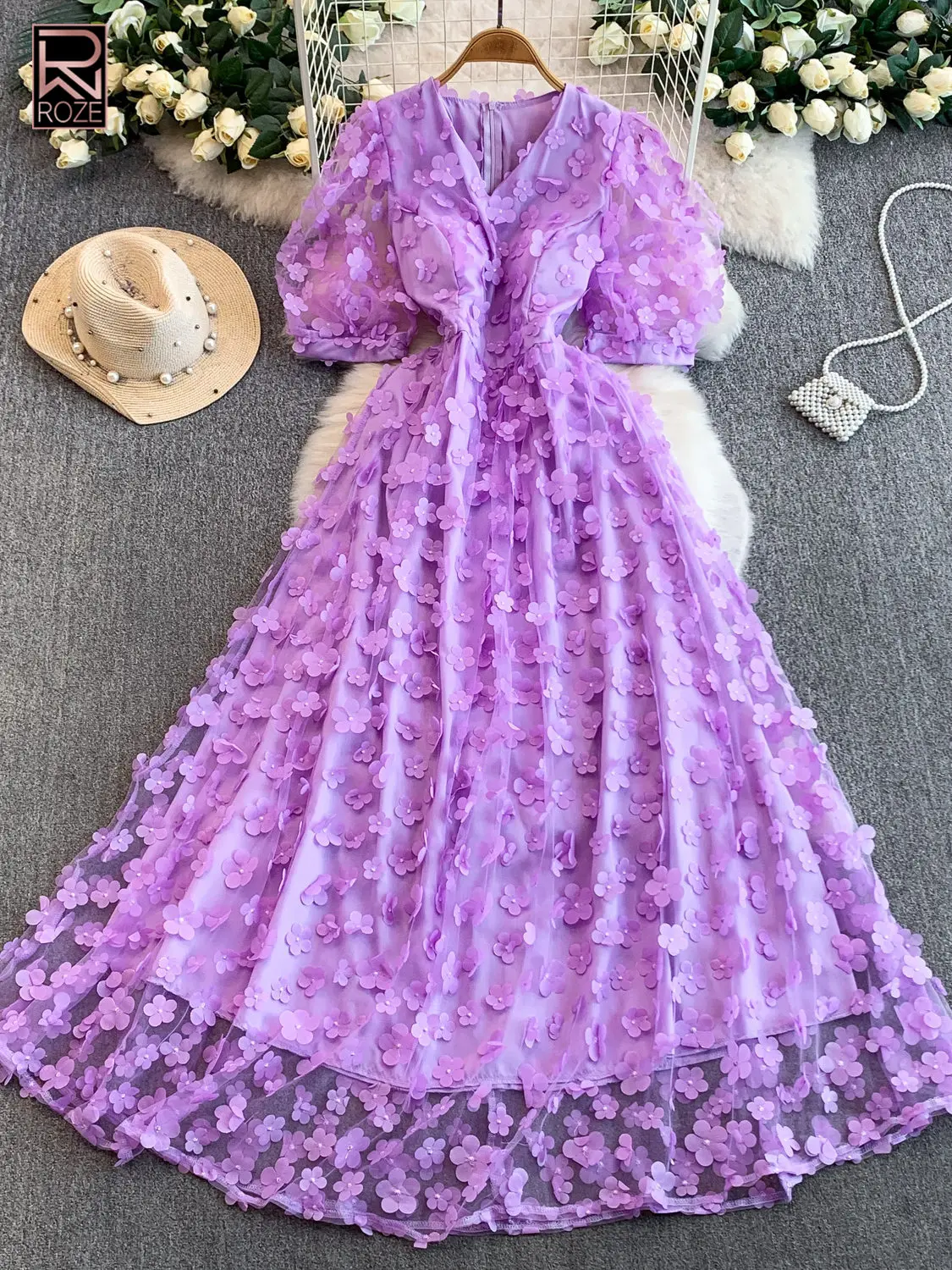 Элегантное женское платье макси во французском стиле с 3D цветочными рукавами-фонариками и тюлем, эксклюзивный дизайн, высококачественное.
Элегантное женское платье макси во французском стиле с 3D цветочными рукавами-фонариками и тюлем, эксклюзивный дизайн, высококачественное.