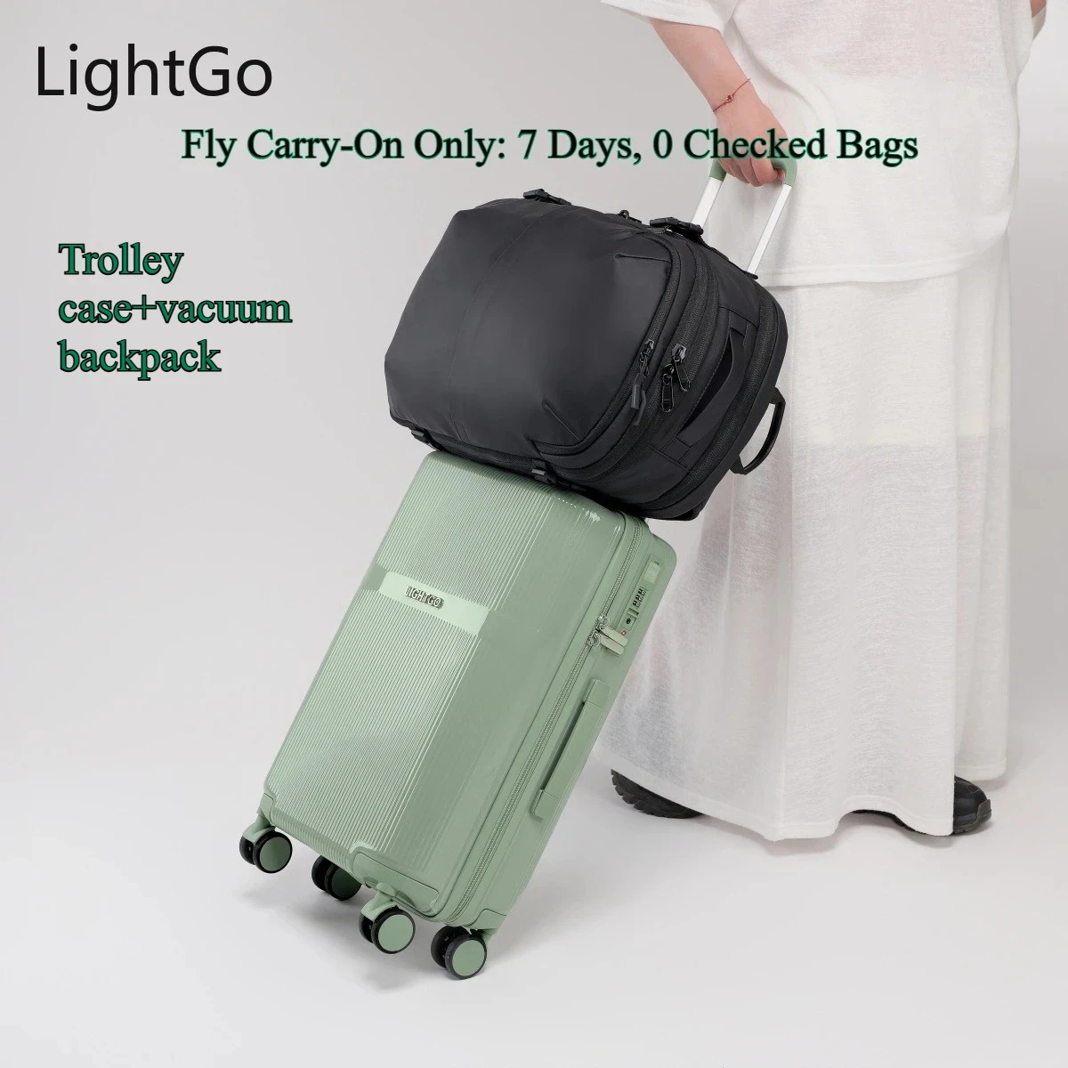 Lightgo 7 Day No Checked Bags Travel System 20 Inch PC Carry On Expandable Business Backpack TSA Lock Water Resistant Suitcase
Lightgo 7 Day No Checked Bags Travel System 20 Inch PC Carry On Expandable Business Backpack TSA Lock Water Resistant Suitcase