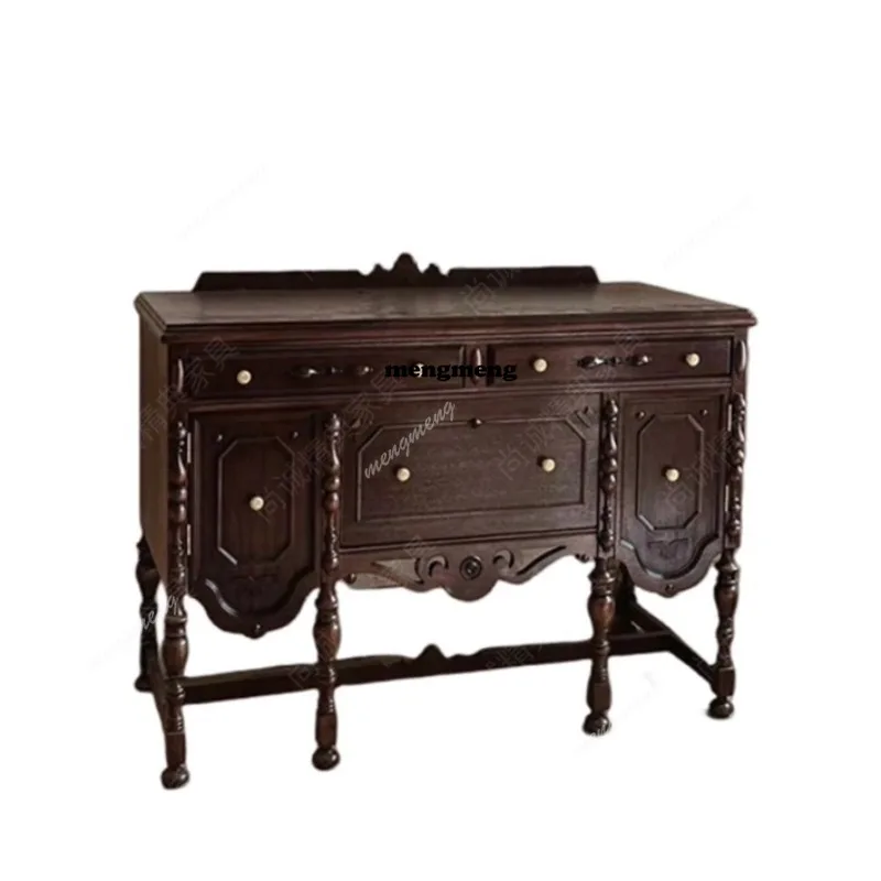 French retro solid wood engraved porch cabinet dining side decorative cabinet living room locker partition
French retro solid wood engraved porch cabinet dining side decorative cabinet living room locker partition