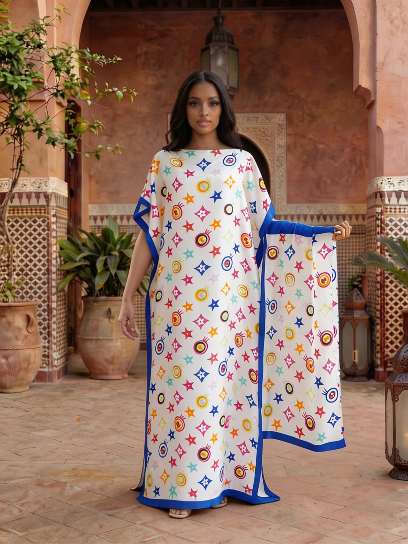 New Fashio Floral Pattern Satin Design long dress oversized Famous Brand Loose Summertime Sun protection Shawl For Lady/Women
New Fashio Floral Pattern Satin Design long dress oversized Famous Brand Loose Summertime Sun protection Shawl For Lady/Women