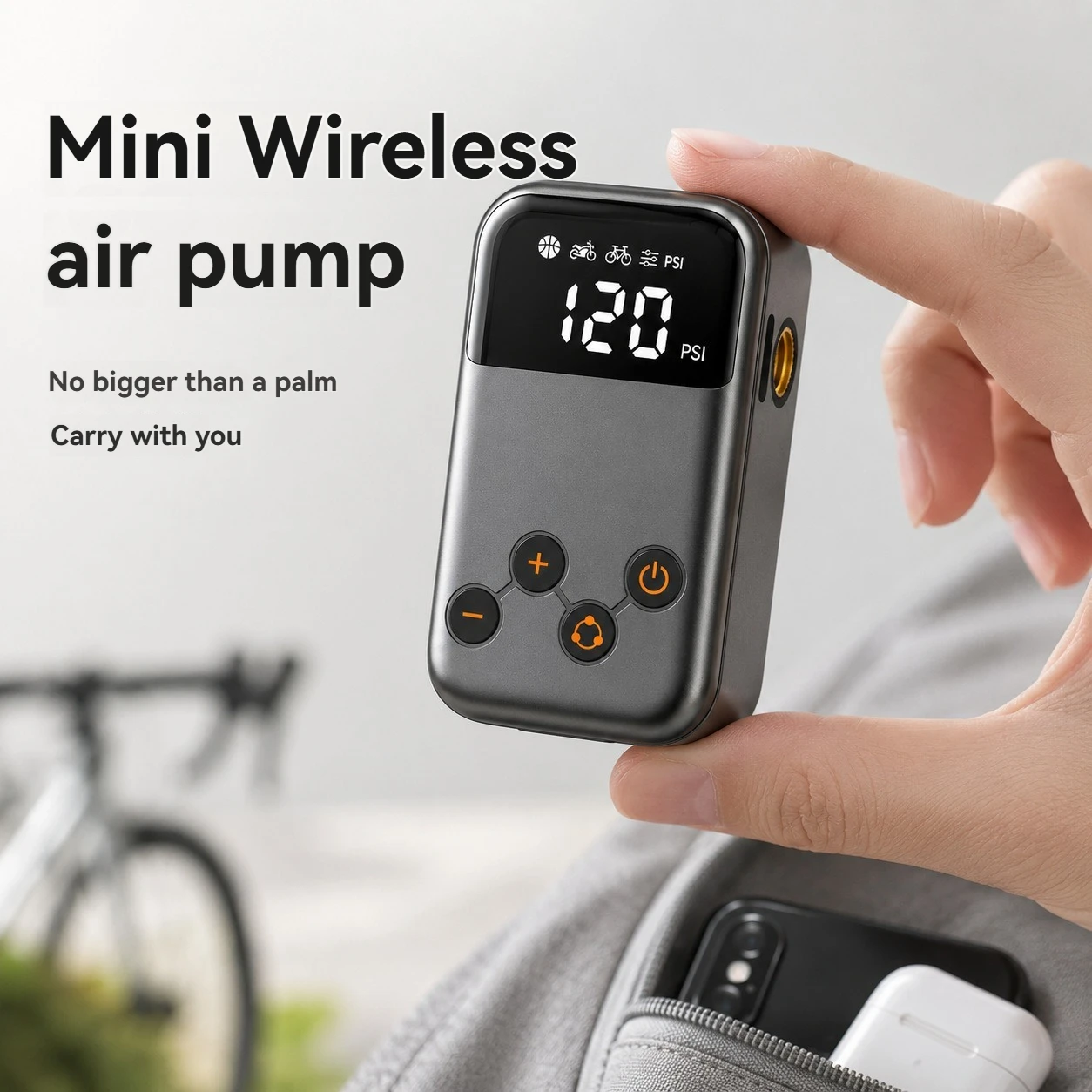 Portable Mini Wireless Electric Tire Inflator for Vehicle Bike Ball
Portable Mini Wireless Electric Tire Inflator for Vehicle Bike Ball
