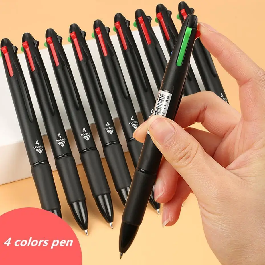 5 Pcs 4 MultiColor Ballpoint Pen 0.7mm Black Blue Red Green Refills 4 Colors Ink Ball Pen For School Marker Writing
5 Pcs 4 MultiColor Ballpoint Pen 0.7mm Black Blue Red Green Refills 4 Colors Ink Ball Pen For School Marker Writing