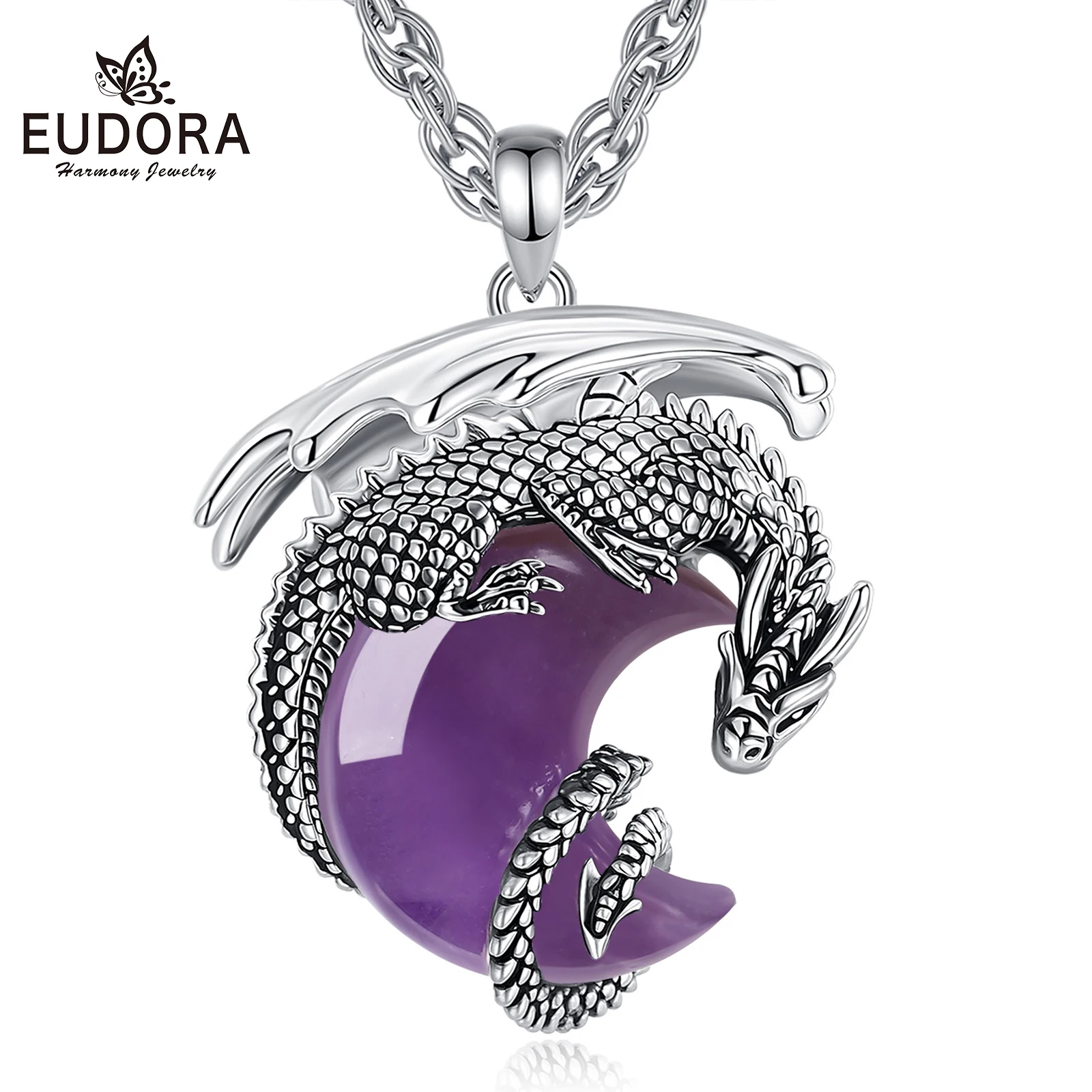 Eudora Дракон Полумесяц Натуральный Аметист Ожерелье Исцеляющий Кристалл Камень Кулон Духовные Ювелирные Изделия Подарок для Женщин Мужчин
Eudora Дракон Полумесяц Натуральный Аметист Ожерелье Исцеляющий Кристалл Камень Кулон Духовные Ювелирные Изделия Подарок для Женщин Мужчин