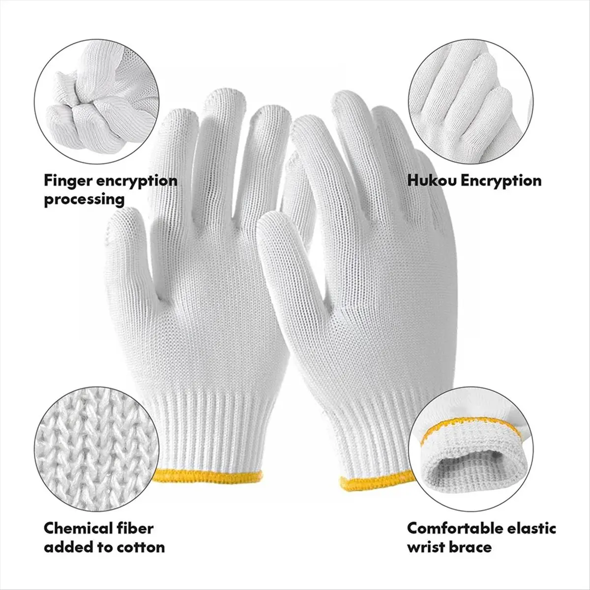A20I Unisex White Cotton Polyester Knitted Safety Gloves,Suitable for Gardening,Warehouse,Cooking Work-12 Pairs
A20I Unisex White Cotton Polyester Knitted Safety Gloves,Suitable for Gardening,Warehouse,Cooking Work-12 Pairs
