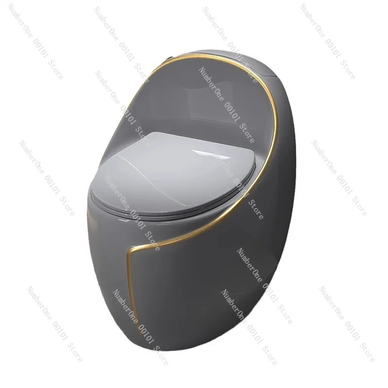 New Household Colored Egg-shaped Toilet, Light Luxury Grey Ceramic Siphonic Toilet for Small Apartments, Water-saving Design
New Household Colored Egg-shaped Toilet, Light Luxury Grey Ceramic Siphonic Toilet for Small Apartments, Water-saving Design