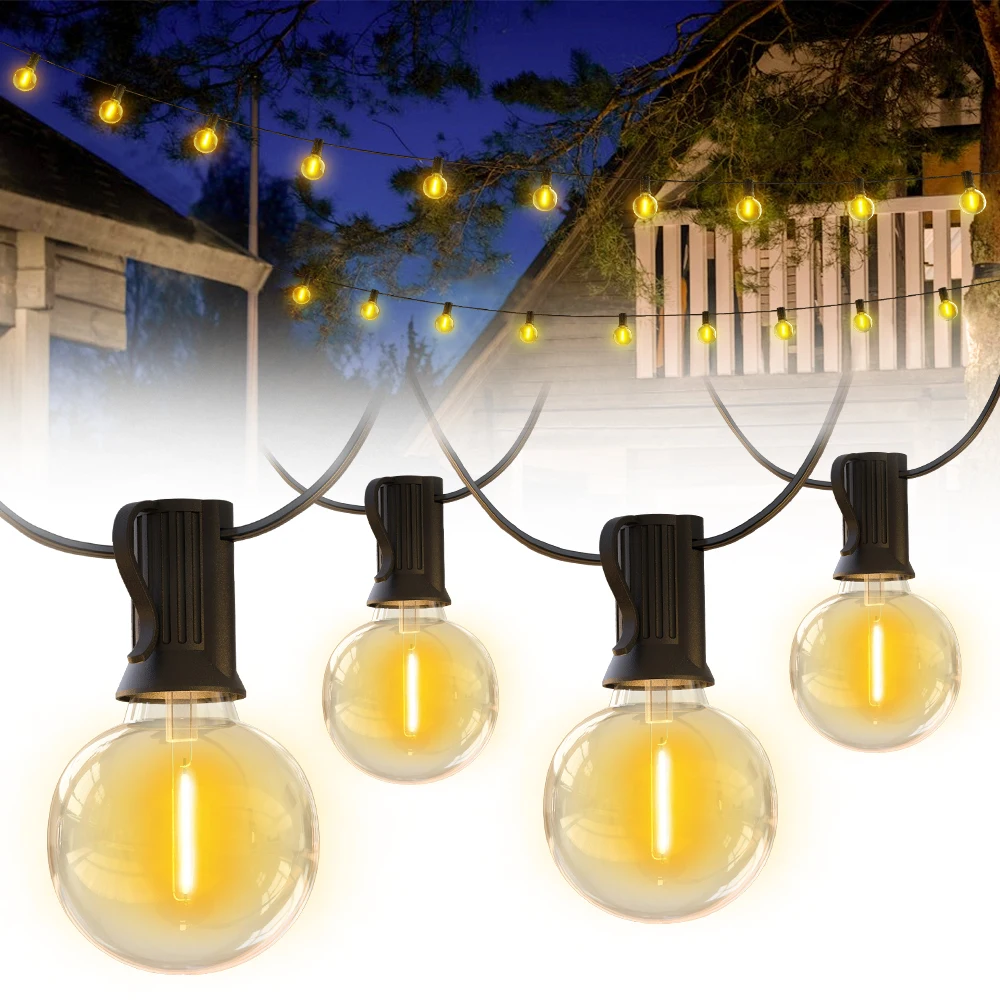 Festoon G40 Светодиодные гирлянды в форме шара, уличные водонепроницаемые гирлянды для праздника, сада, патио, заднего двора, украшения вечеринки 26 м 
Festoon G40 Светодиодные гирлянды в форме шара, уличные водонепроницаемые гирлянды для праздника, сада, патио, заднего двора, украшения вечеринки 26 м