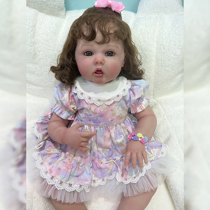 60CM Reborn Toddler Girl Doll Erin 3D Skin with Visible Veins Handmade Collectible Art Doll with Rooted Hair Real Picture
60CM Reborn Toddler Girl Doll Erin 3D Skin with Visible Veins Handmade Collectible Art Doll with Rooted Hair Real Picture