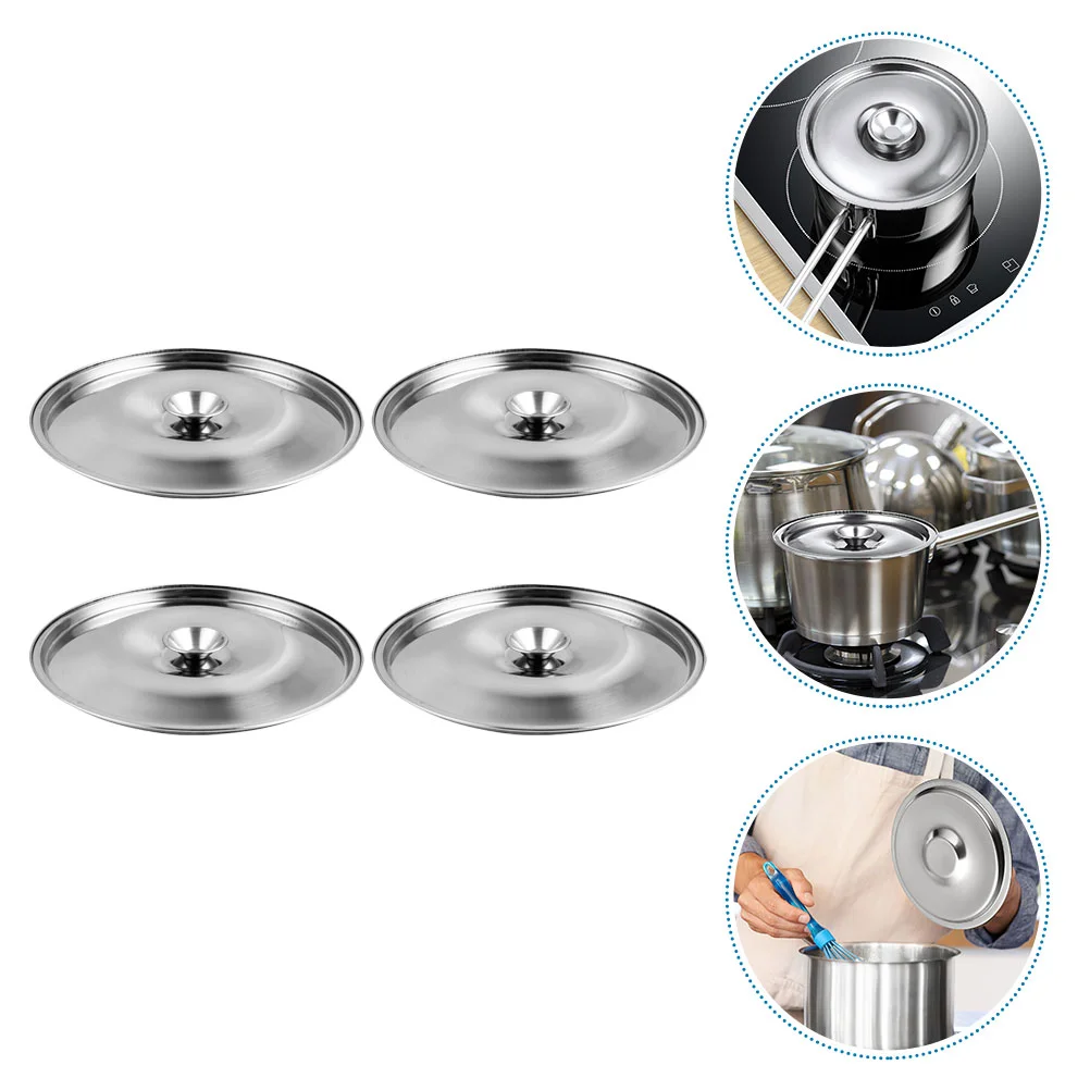 4 Pcs Stainless Steel Taste Cup Lid Universal Oil Pot Cover Lids Pan Skillet Metal Seasoning Bowl
4 Pcs Stainless Steel Taste Cup Lid Universal Oil Pot Cover Lids Pan Skillet Metal Seasoning Bowl