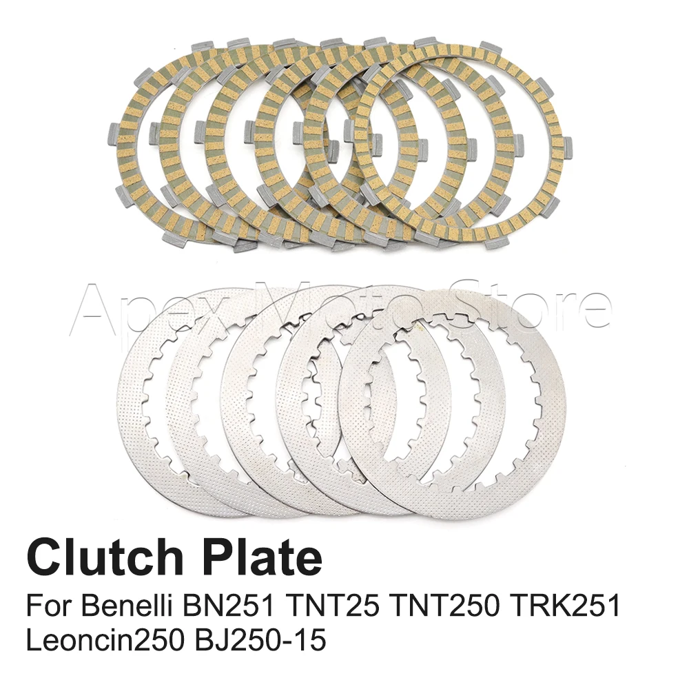 For Benelli BN TRK TNT 250 251 BN251 TNT25 TNT250 TRK251 Leoncin250 BJ250-15 Motorcycle Clutch Plate Steel Plate Friction Disc
For Benelli BN TRK TNT 250 251 BN251 TNT25 TNT250 TRK251 Leoncin250 BJ250-15 Motorcycle Clutch Plate Steel Plate Friction Disc