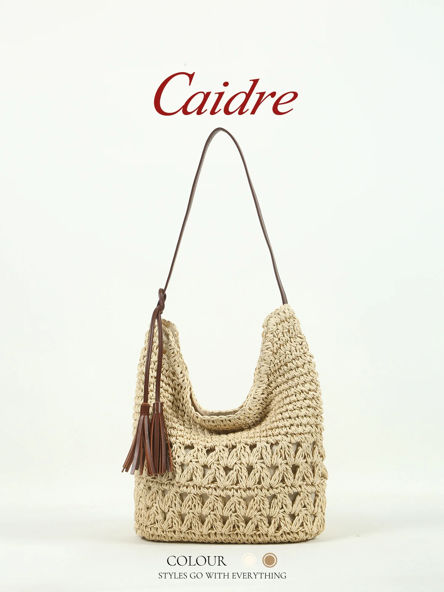 Caidre Hollow out Tassel Straw Weaving Bag Women's Beach Vacation Large Capacity Single Shoulder Tote Bag Korean Style Casual...
Caidre Hollow out Tassel Straw Weaving Bag Women's Beach Vacation Large Capacity Single Shoulder Tote Bag Korean Style Casual...