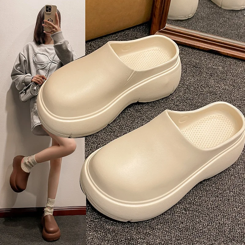 Internet celebrity black non-slip heightening platform slippers women summer wear high heel half bag head slippers
Internet celebrity black non-slip heightening platform slippers women summer wear high heel half bag head slippers