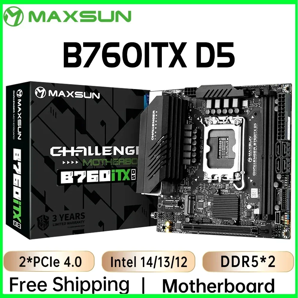 Игровая материнская плата MAXSUN B760ITX D5, поддержка процессора Intel 14 13, 12 поколений, DDR5 M.2 PCIEX16, 4,0, компьютерные компоненты
Игровая материнская плата MAXSUN B760ITX D5, поддержка процессора Intel 14 13, 12 поколений, DDR5 M.2 PCIEX16, 4,0, компьютерные компоненты
