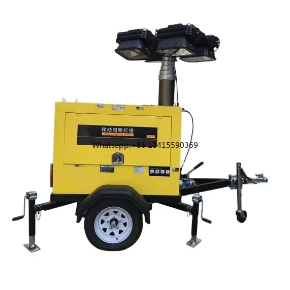 Pneumatic Mast Mobile Lighting Tower Pneumatic Mast Mobile Trailer Light Tower Generator Set
Pneumatic Mast Mobile Lighting Tower Pneumatic Mast Mobile Trailer Light Tower Generator Set