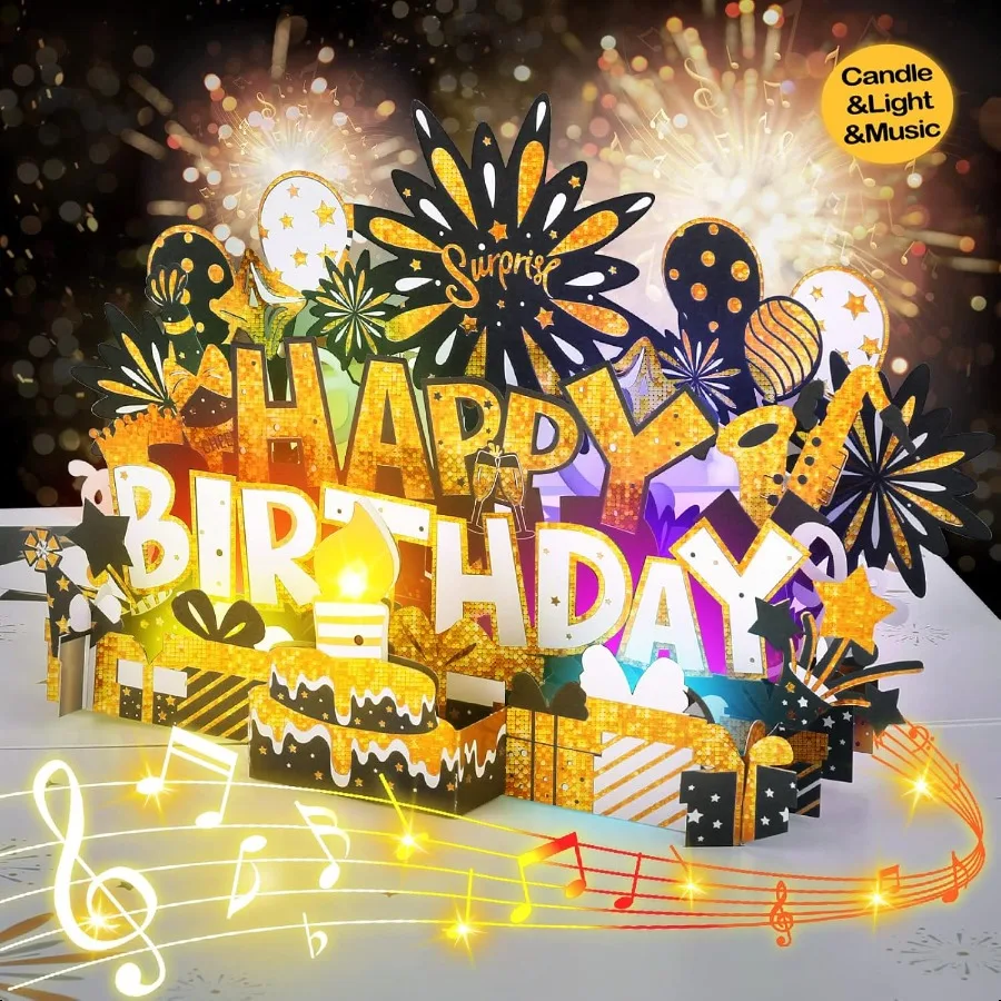 Birthday Card Musical Pop Up Birthday Cards w Light Blow Out LED Light Candle and Play Happy Birthday Music Pop Up Card Greetin
Birthday Card Musical Pop Up Birthday Cards w Light Blow Out LED Light Candle and Play Happy Birthday Music Pop Up Card Greetin
